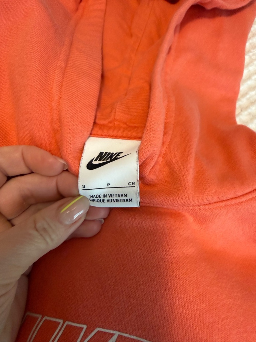 Nike Coral Pullover Hoodie with Swoosh Tag - Picture 2 of 3